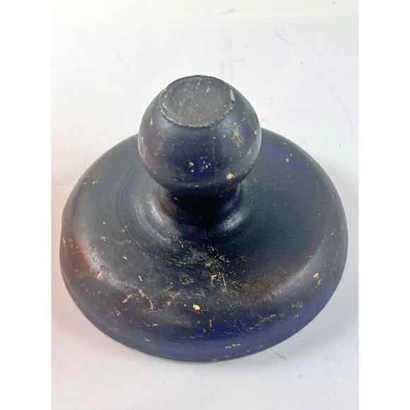 Antique Thistle Butter Print Press Mold Stylized Hand Carved Primitive - Picture 4 of 6